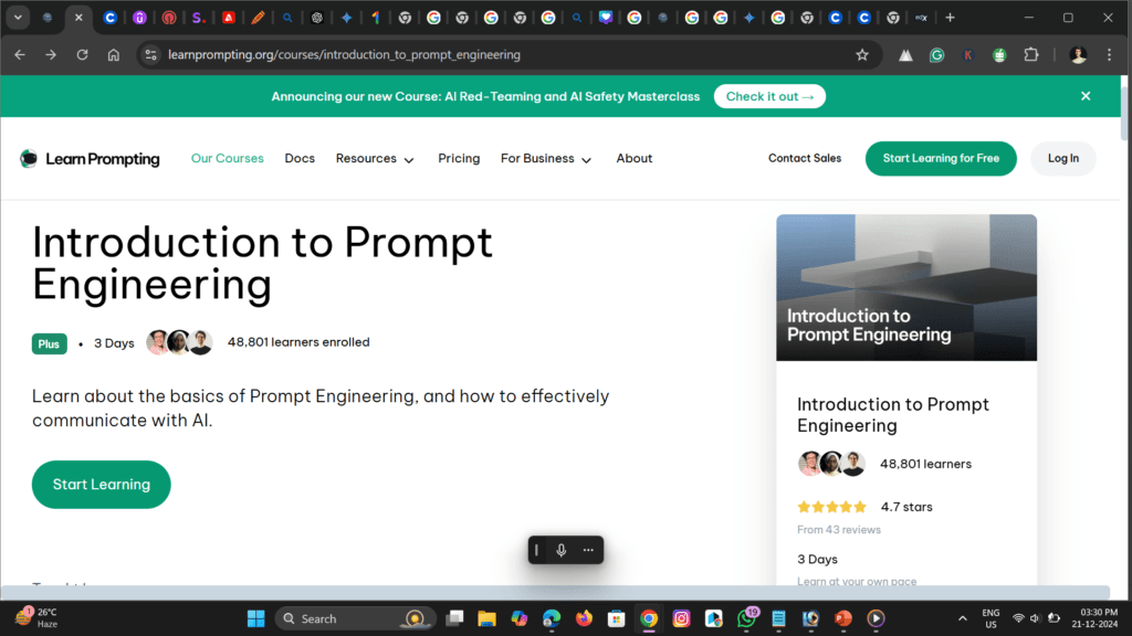 Best Prompt Engineering courses