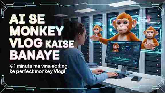 AI se monkey VLOG kaise banaye